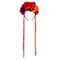 Women Day of the Dead Flower Crown Festival Headband Rose Mexican Floral Headpiece HC-23 (Red Purple